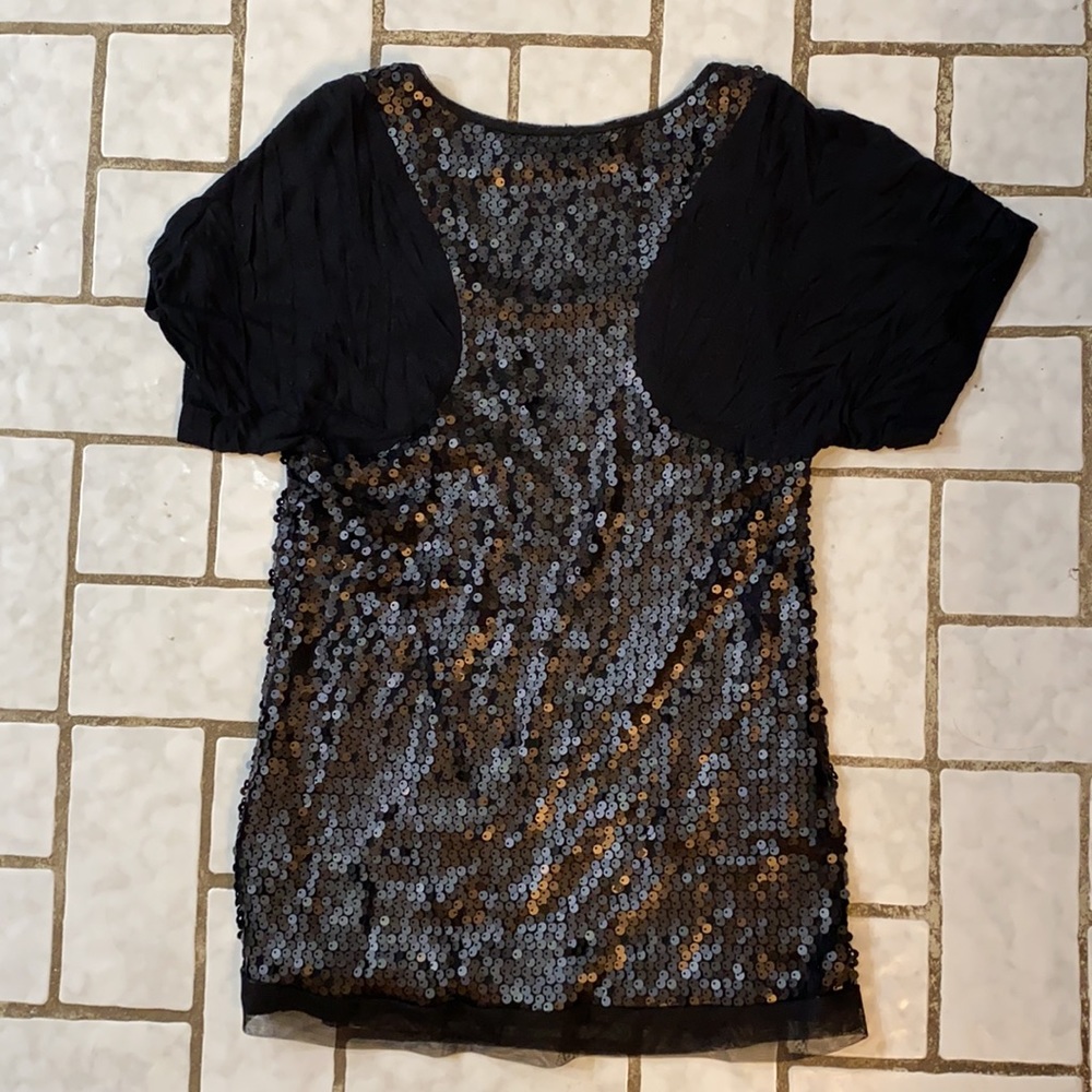 Miss Me Black Sequin Top. - Picture 4 of 4